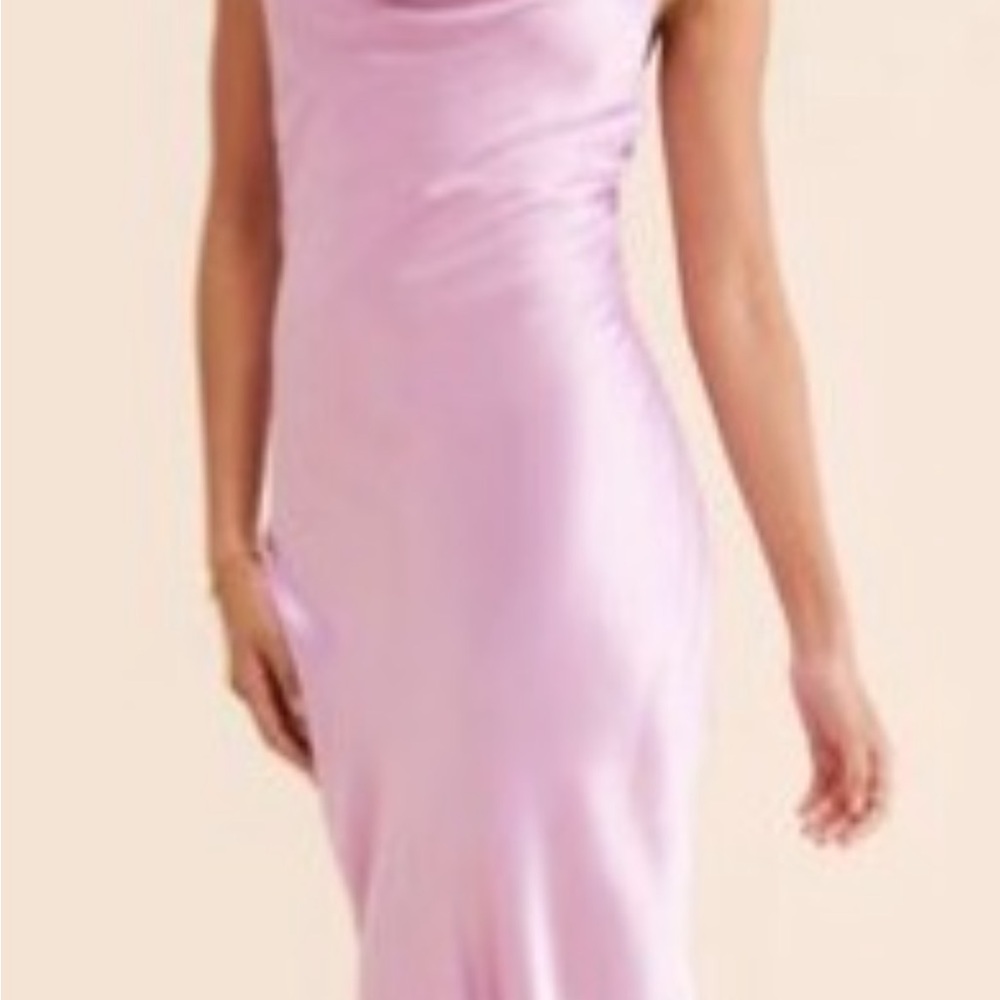 Chic Lavender Satin Gown